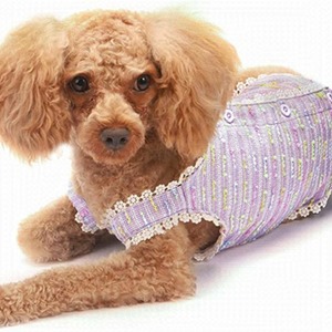 Furryilla Lilac Lace Vest Dog Sweater Tank Top For Small Dogs Size Medium